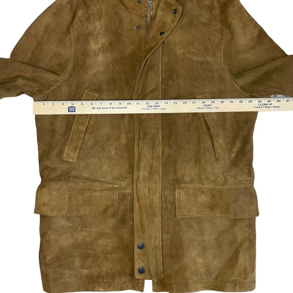 Vintage Nautica 100% Leather Shell Suede 5 Pocket Jacket Brown Men’s Size 40 - Picture 10 of 12